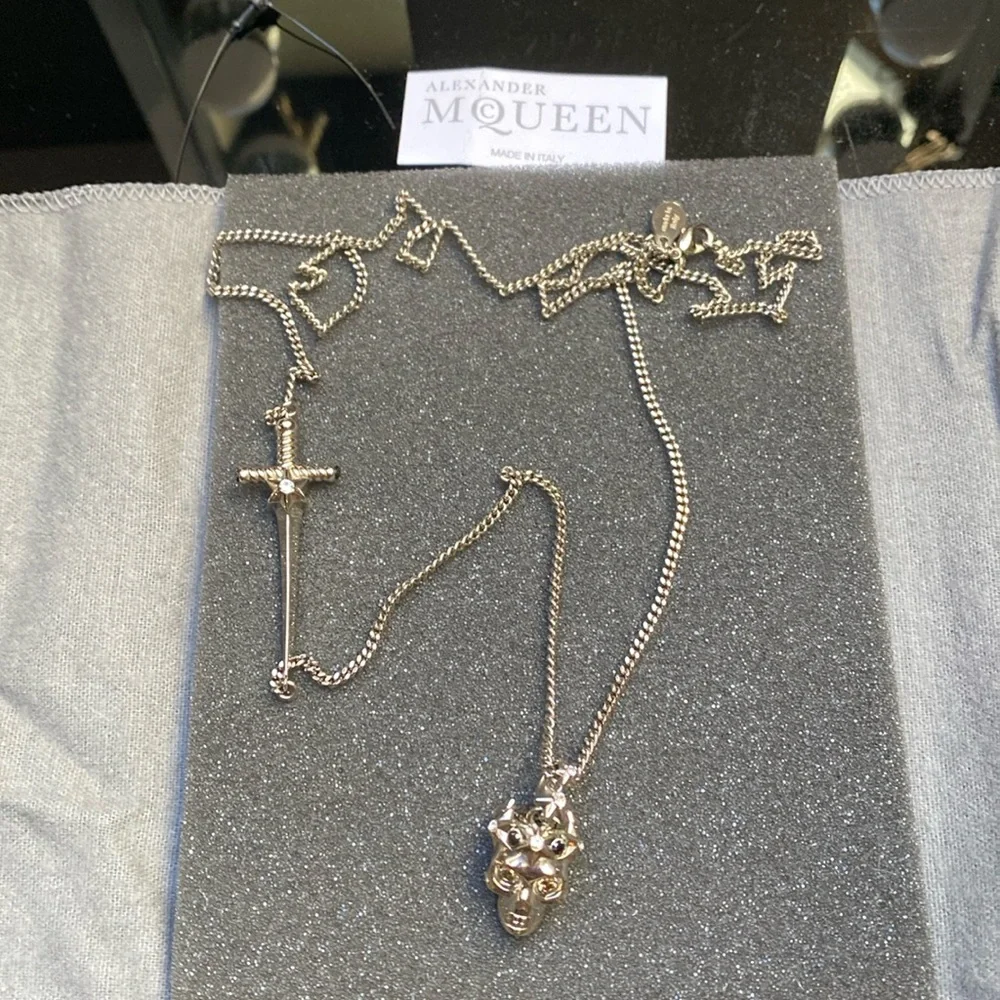 Alexander McQueen Skull and Sword Necklace